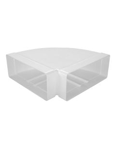 220x90mm - 90° kyynärpää vaakatasossa muovia