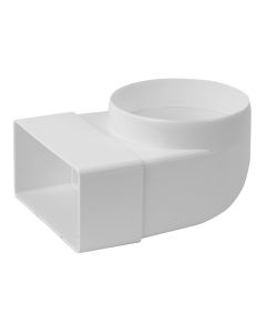 110x55mm - 100mm Ilmanvaihtokanavan käyrä muovinen