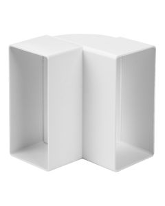 110x55mm - 90° Ilmanvaihtokanavan käyrä pystysuora muovinen