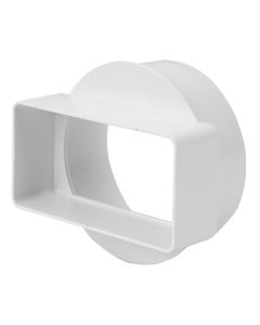 110x55mm - D100mm siirtyminen pyöreään (lyhyeen) muoviin