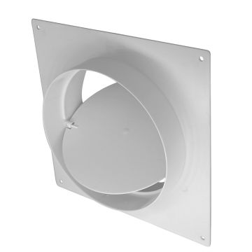 D150mm laippa pyöreällä liittimellä ja muovia venttiilillä