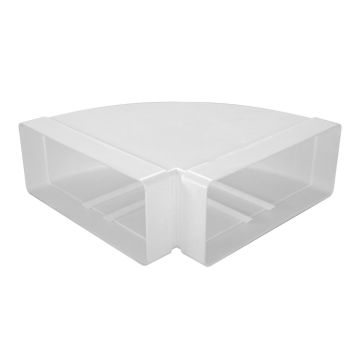 220x90mm - 90° kyynärpää vaakatasossa muovia