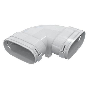 Vaakasuora kyynärpää litteälle putkelle 117×52mm