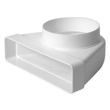 220x55mm - 100mm Ilmanvaihtokanavan käyrä muovinen