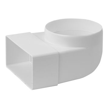 110x55mm - 100mm Ilmanvaihtokanavan käyrä muovinen