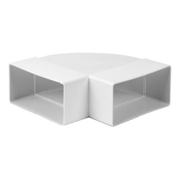 110x55mm - 90° Ilmanvaihtokanavan käyrä horisontaalinen muovinen