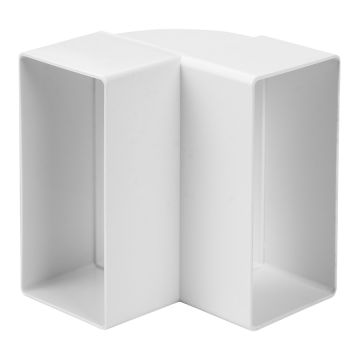110x55mm - 90° Ilmanvaihtokanavan käyrä pystysuora muovinen