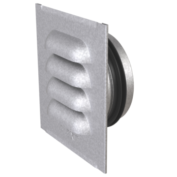 D100 metallinen ulkosäleikkö holkilla